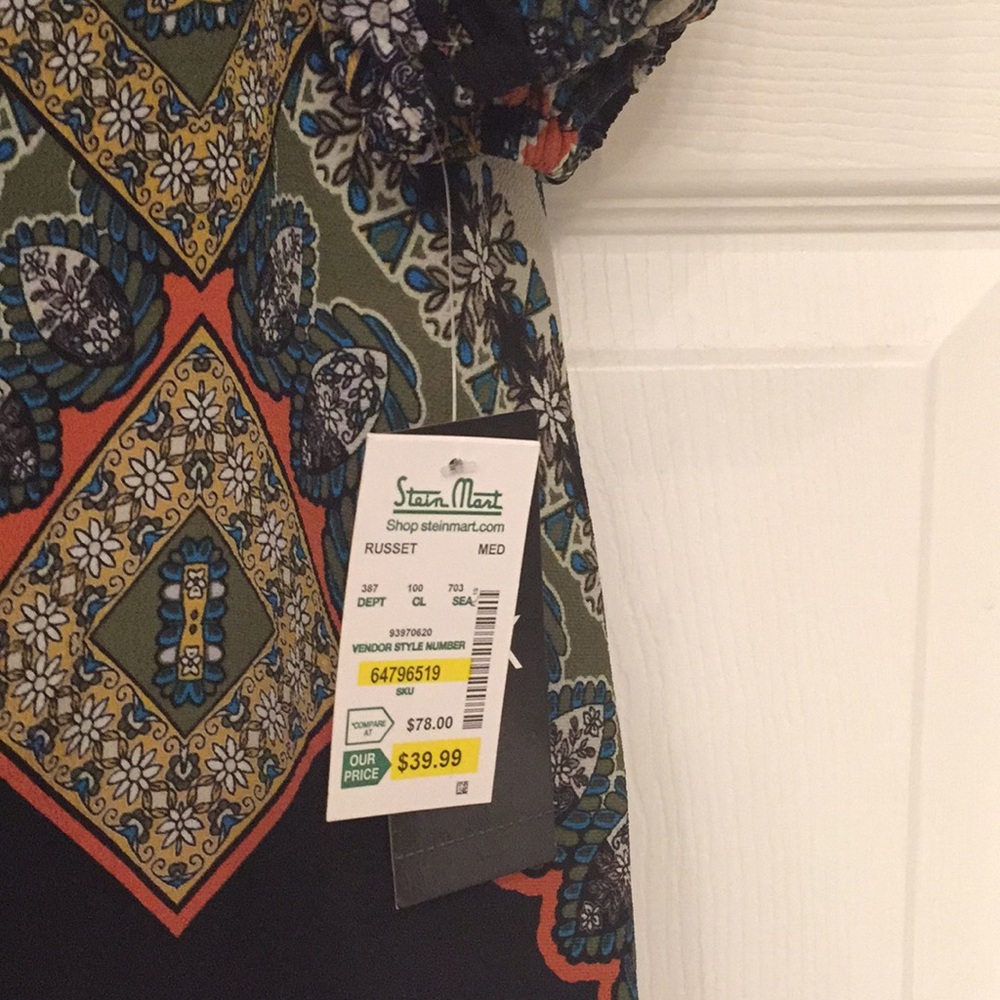 MSK Multicolor Patterned Midi Dress - Picture 4 of 5